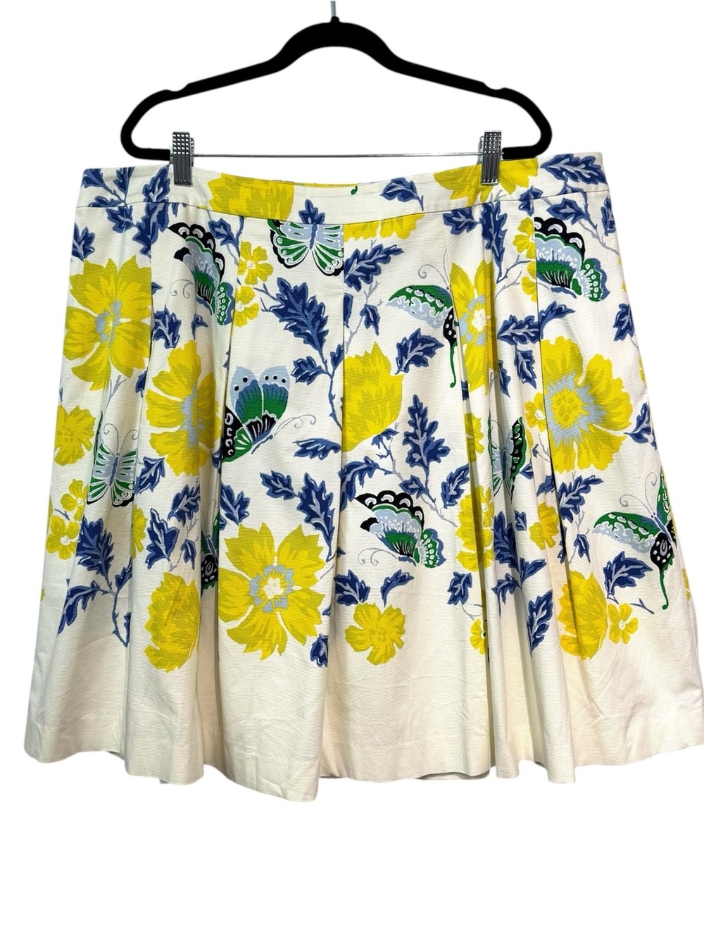 RSVP by Talbots Floral Pleated Skirt 20WP Plus Petite
